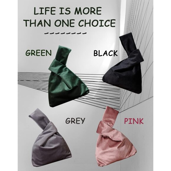 Elegant Velvet Knot Bag, Compact Wrist Purse - Perfect Phone Wallet Gift for Her - Picture 4 of 6